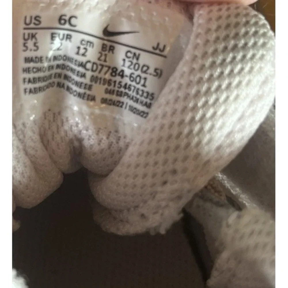 Nike Court Borough Mid 2 Sneakers CD7784-601 Toddler 6C Light Pink All Day Play